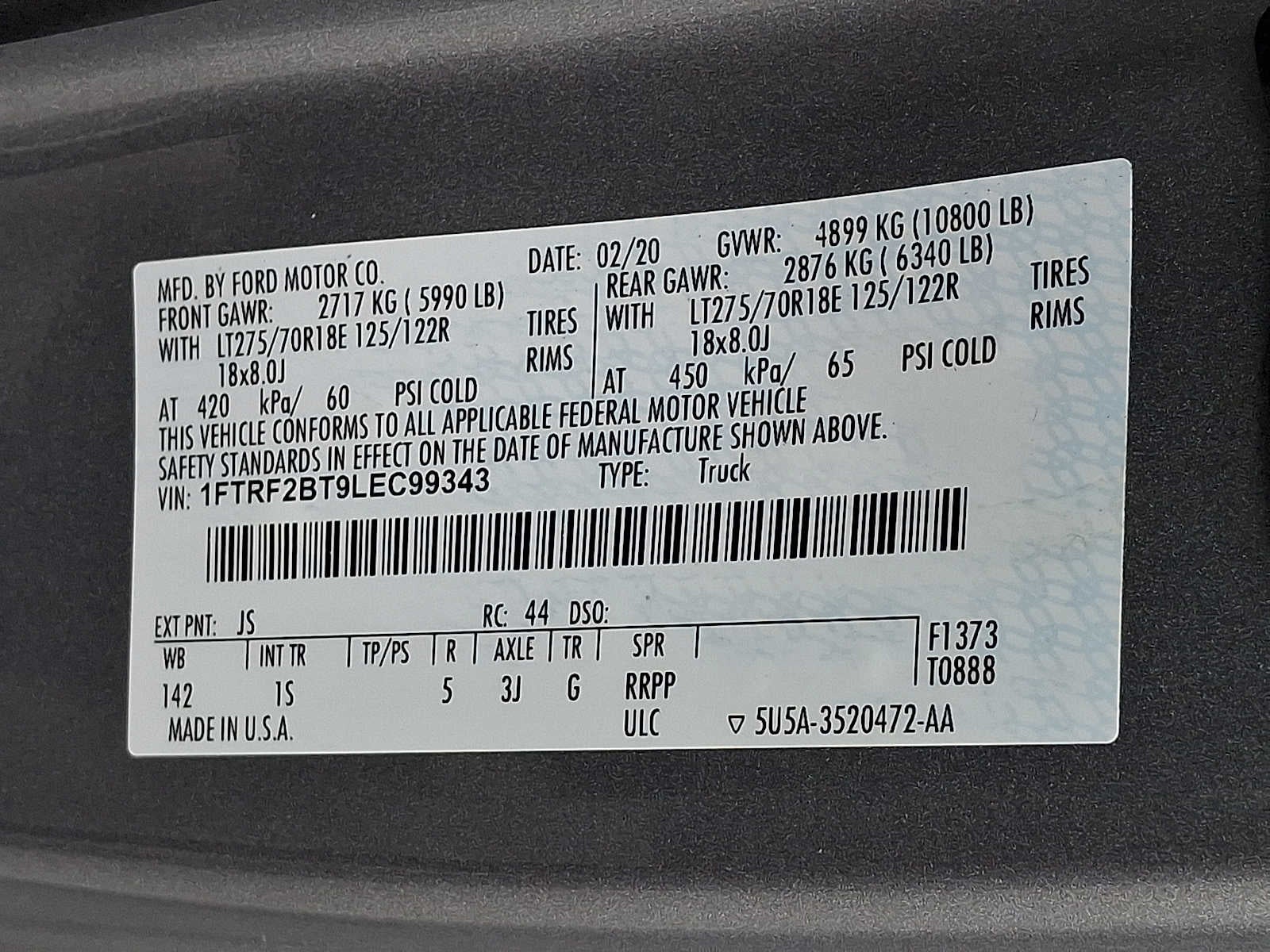 2020 Ford Super Duty F-250 SRW XL