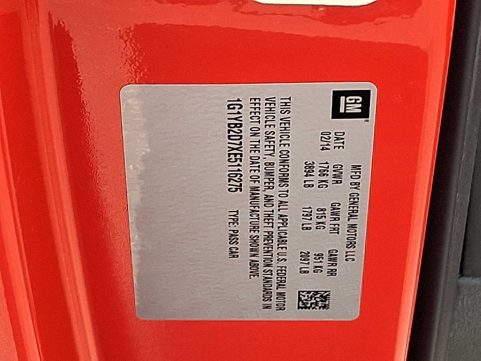 2014 Chevrolet Corvette Stingray 1LT