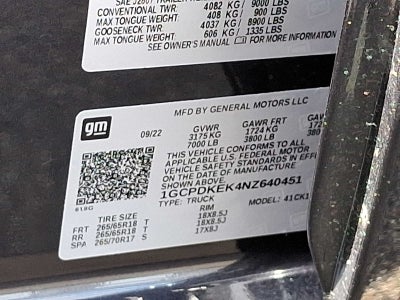 2022 Chevrolet Silverado 1500 LT (2FL)