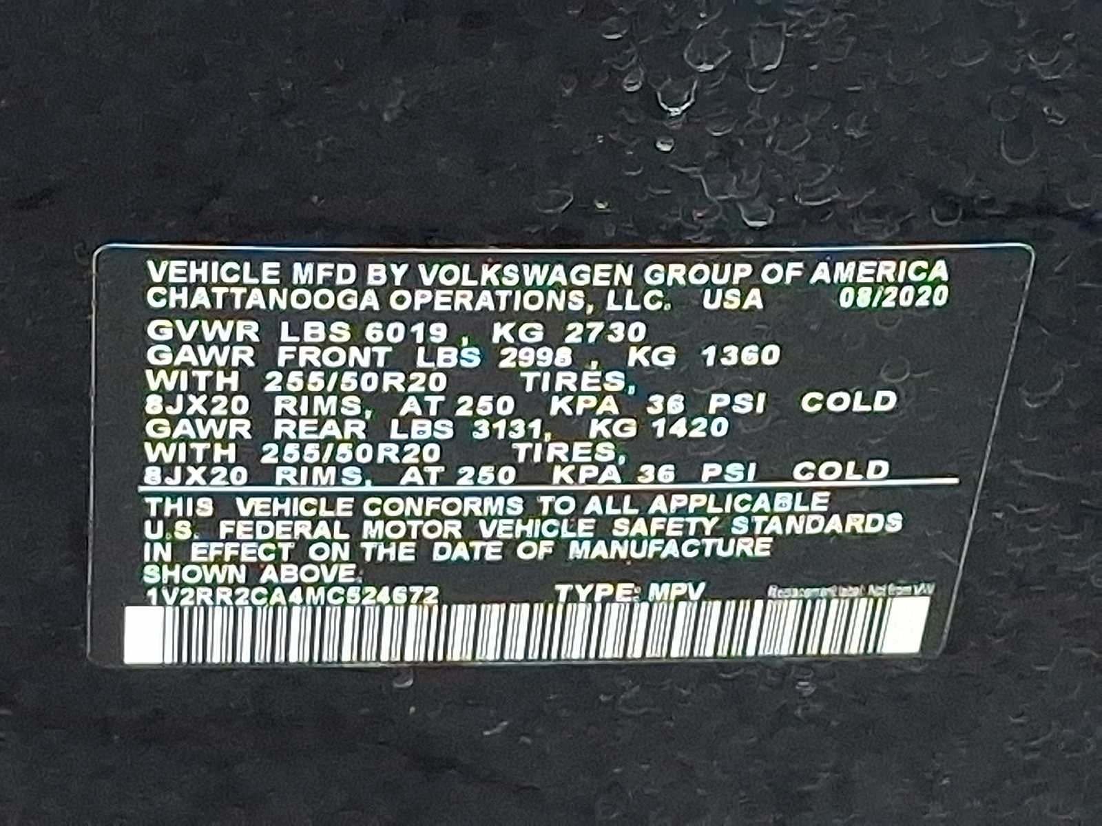 2021 Volkswagen Atlas 3.6L V6 SE w/Technology R-Line