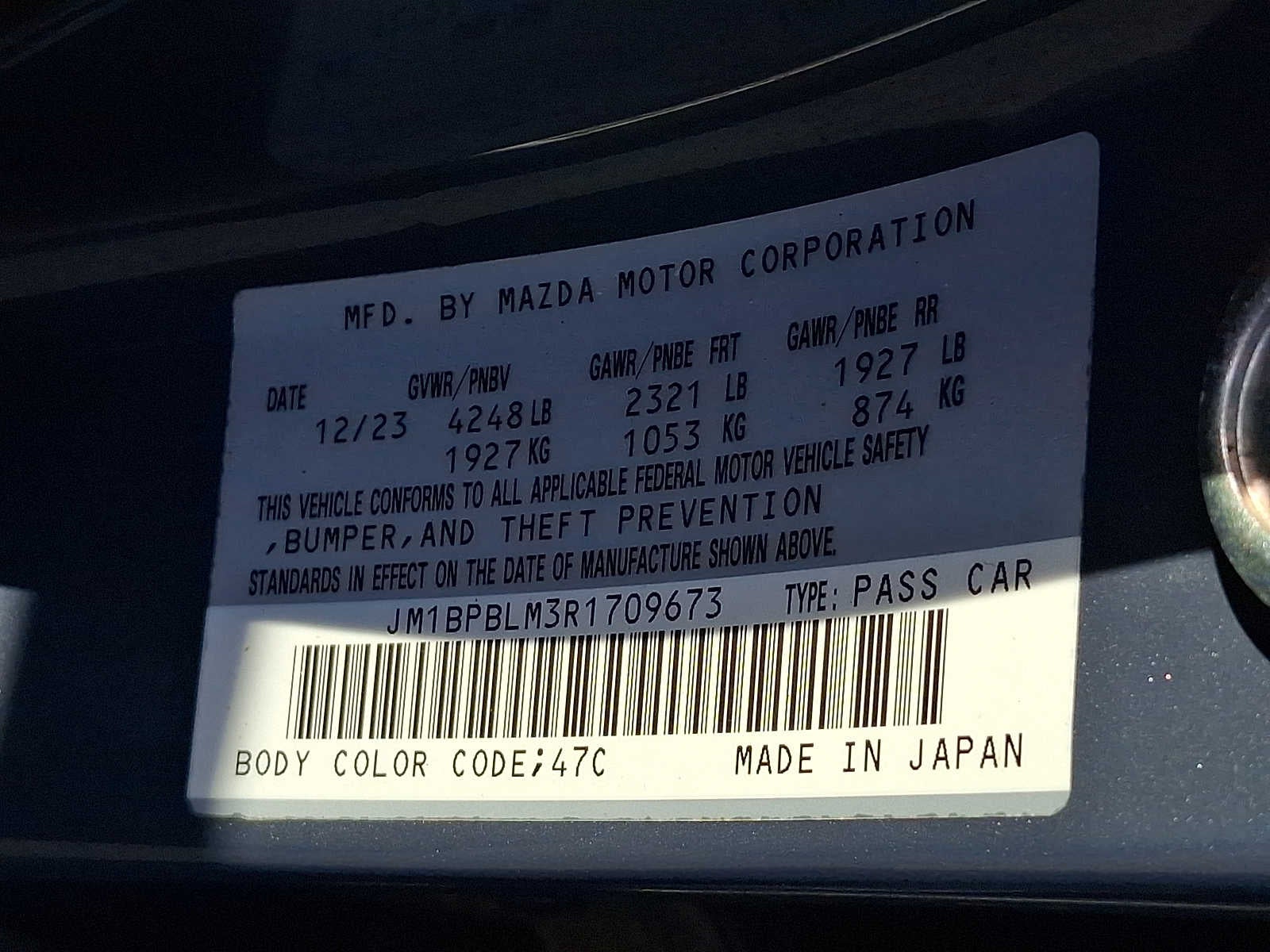 2024 Mazda Mazda3 Hatchback 2.5 S Carbon Edition