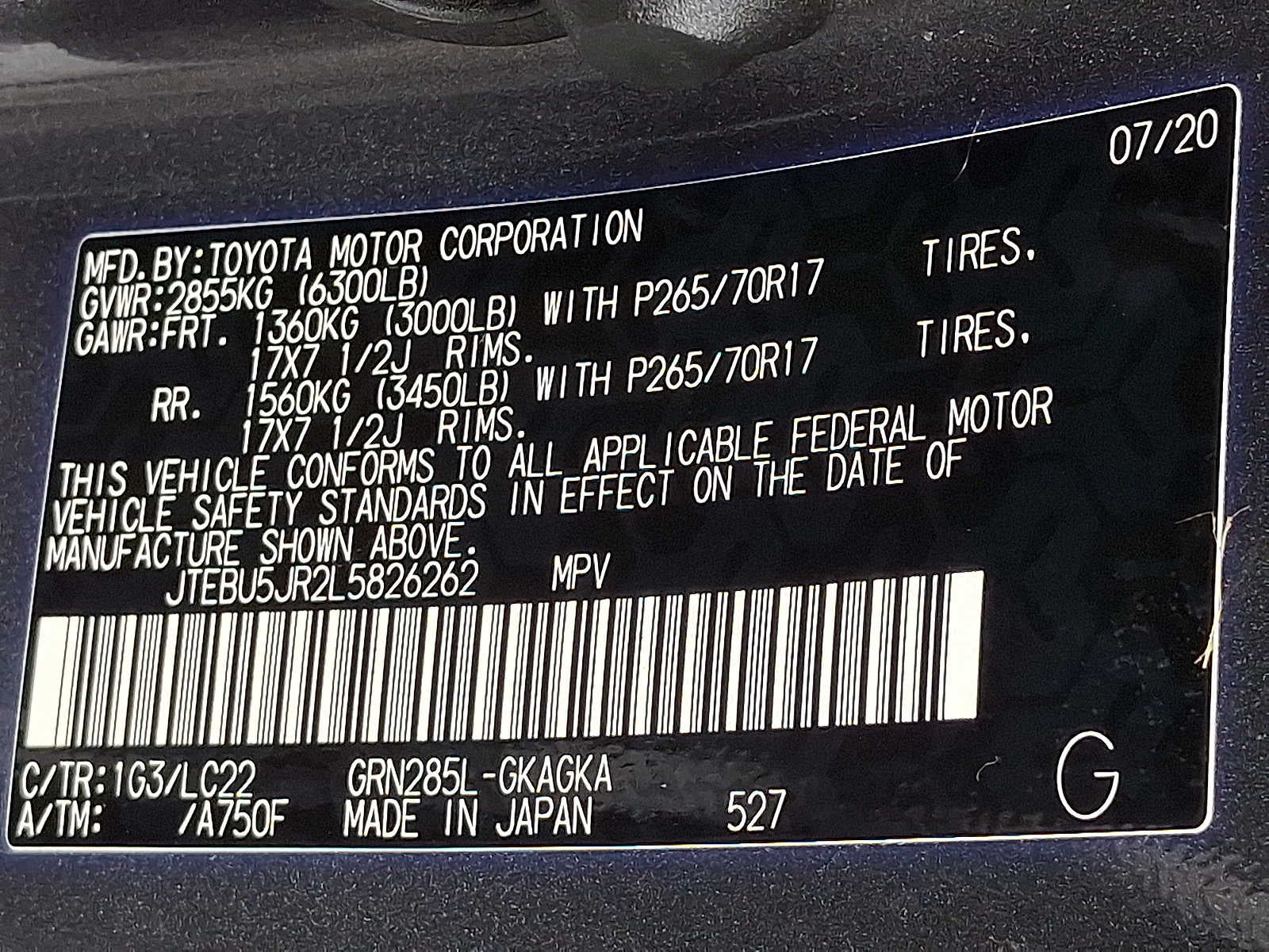 2020 Toyota 4Runner TRD OFF ROAD