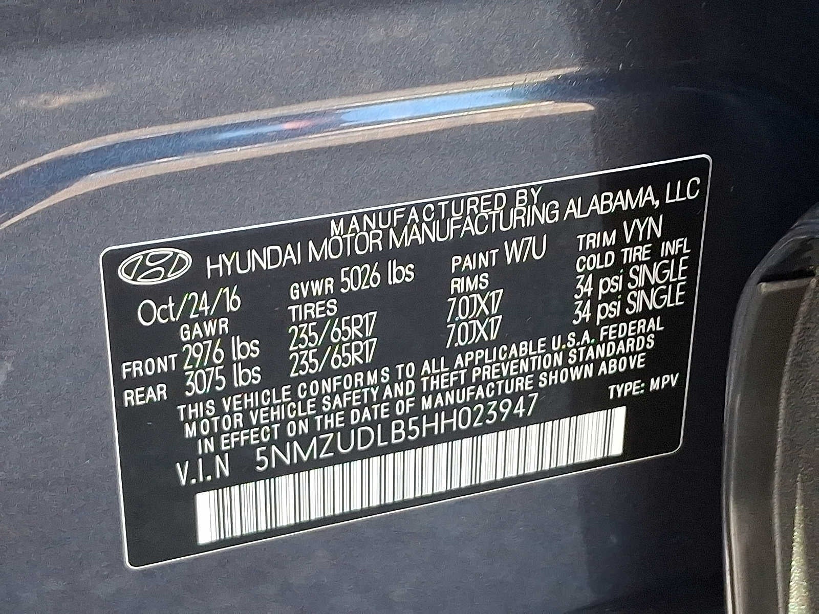 2017 Hyundai Santa Fe Sport 2.4L