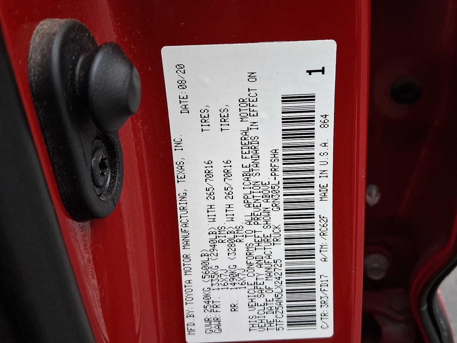 2020 Toyota Tacoma 4WD SR5