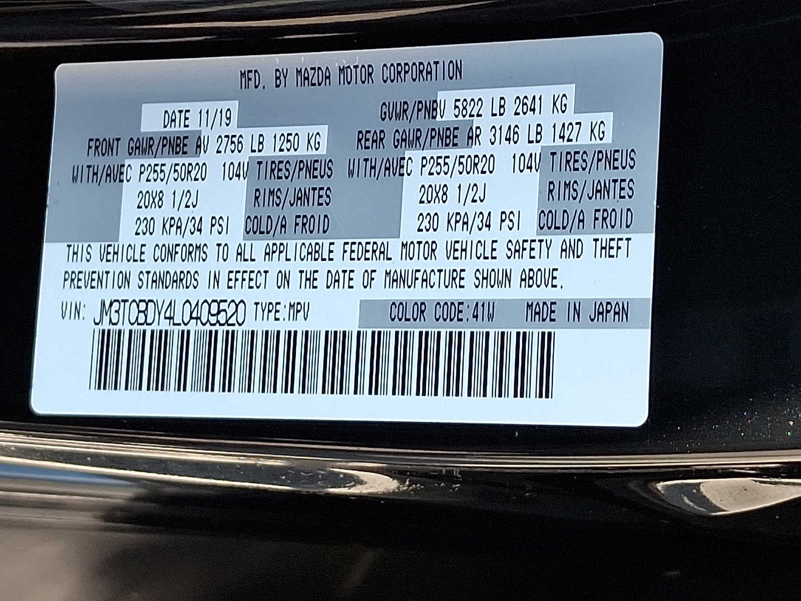 2020 Mazda Mazda CX-9 Grand Touring