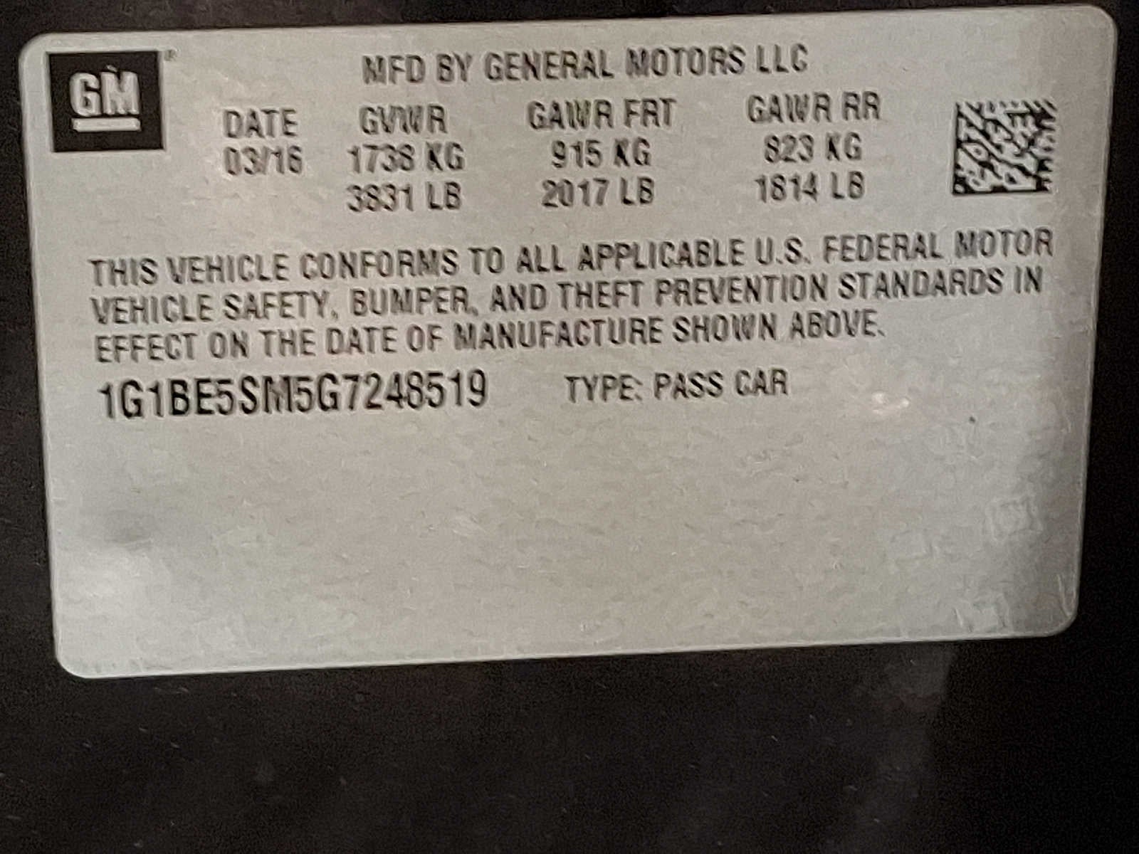 2016 Chevrolet Cruze LT