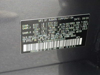 2021 Subaru Ascent Touring